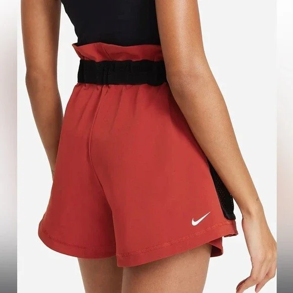 NWT Nike Tennis Shorts Naomi Osaka Utility Belted Orange Nylon Spandex Mesh L - Picture 7 of 16